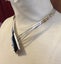 Modernist Sterling Silver & Onyx Choker Necklace Carousel 7