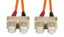 DYNAMIX 2M 62.5u SC/SC OM1 Fibre Lead (Duplex - Multimode) Orange LSZH Jacket Carousel 1
