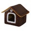 Cat Bed Cave for Indoor Cats & Small Dogs, Washable & Foldable - Polar Flee Carousel 1
