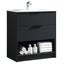 Fremont Floor Vanity with Arc Top 800mm - Matte Black Carousel 2