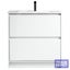 Zara Floor Vanity With Arc Top 800mm - White Gloss Carousel 1
