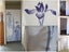 Japanese noren, doorway curtain. Privacy or decor. 100% cotton IRISES IN BLUE Carousel 3