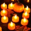 Halloween 12Pack Orange Tea Light Candles Battery Powered LED Tea Lights Wi Carousel 8