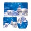 Bathroom Mat Set ! Christmas Bathroom Mat Set, 3 Piece Non Slip Bath Mats, Carousel 3