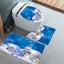 Bathroom Mat Set ! Christmas Bathroom Mat Set, 3 Piece Non Slip Bath Mats, Carousel 7