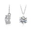 SALE: 3ct Moissanite Diamond Pendant Necklace S925 Silver 18K White Gold Plated Carousel 2