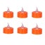 Halloween 6Pack Orange Tea Light Candles Battery Powered LED Tea Lights Wit Carousel 2