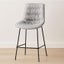 Kalishiran Bar Stool,Bar Chair (Black/White Metal) Carousel 2