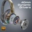 Promate Active Noise Cancelling Hi-Fi Stereo Wireless Headphones (Gun Metal) Carousel 2