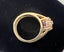 Reversible Gold Tone Flip Ring with Crystal Cluster & Lavender Stone, Size Q 1/4 Carousel 4