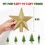Christmas Tree Topper 20cm Gold Star Tree Topper,Glitter Shatterproof Christmas Carousel 8