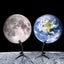 USB Powered Aluminum Moon and Earth Projection Lamp Carousel 12