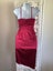 Blossom 6 red dress, front bust crossover with cross waistband, tulip bottom Carousel 2