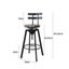 Levede Industrial Adjustable Swivel Bar Stools With Back Wood Counter Chairs x1 Carousel 4