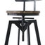 Levede Industrial Adjustable Swivel Bar Stools With Back Wood Counter Chairs x1 Carousel 6