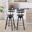 Levede Industrial Adjustable Swivel Bar Stools With Back Wood Counter Chairs x1 Carousel 8