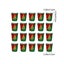 20 PCS Christmas Party Supplies, Red and Green Christmas Tree Dinnerware Ch Carousel 8