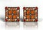 1980s Vintage Square Orange Cabochons Designer Clip Earrings by REMY DIS PARIS Carousel 1