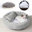 Round Dog Kennel Mat Set - 3-Piece Thickened Puppy Bed with Pillow, 15.75in Carousel 6