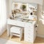 Dressing Table Led Vanity Desk Set Stool White Carousel 1