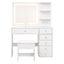 Dressing Table Led Vanity Desk Set Stool White Carousel 4