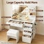 Dressing Table Led Vanity Desk Set Stool White Carousel 6