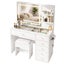 Dressing Table Led Vanity Desk Set Stool White Carousel 8
