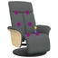 Massage Recliner Chair With Footrest Dark Grey Fabric Tplpta Carousel 7