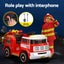 Rigo Kids Ride On Car Electric Fire Engine Fighting Truck With Water Gun Music Carousel 4