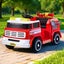 Rigo Kids Ride On Car Electric Fire Engine Fighting Truck With Water Gun Music Carousel 6