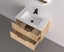 600mm Modern Fluted Wall-Hung Vanity - White Oak Carousel 2