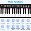 61 Key Electronic Keyboard Standard Piano Microphone Sheet Stand Carousel 11