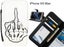 iPhone XS Max case 3 card leather wallet case printed ID Carousel 1