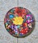 Flower Bubble Alcohol Ink Collage Pieces on Large Canvas Carousel 2