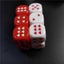 10 Piece / Set White / Red Heart Dice 25Mm / 0.98In Acrylic 6-Sided Rounded H... Carousel 5