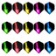 15 Piece / 1 Set Of Darts Auroral Wings 5 Colours Flying Professional Darts F... Carousel 2