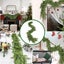 Outdoor/Indoor Christmas Garland - 6ft Bendable Pine Leaf Rattan Wreath for Carousel 5
