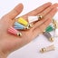 Keychain Tassel Set Keychain Making Kit, 200 PCS Leather Tassels Key Rings, Carousel 6