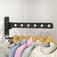 Wall Mount Coat Hanger Holder Black Clothes Drying Organizer Rack Garment H Carousel 1