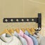 Wall Mount Coat Hanger Holder Black Clothes Drying Organizer Rack Garment H Carousel 4
