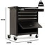 Bullet Pro 4 Drawer Tool Box Cabinet Trolley Storage With 1-Door Toolbox Garage Carousel 2