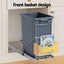 Cefito Pull Out Bin Kitchen Cabinet Slide Garbage Rubbish Bins Basket 40L Grey Carousel 5