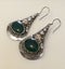Vintage Sterling Silver & Green Chalcedony Earrings Carousel 3