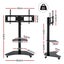 40-100" Tv Stand Mount Bracket Universal Adjustable Height With Wheels Carousel 3