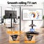 40-100" Tv Stand Mount Bracket Universal Adjustable Height With Wheels Carousel 10
