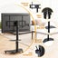 40-100" Tv Stand Mount Bracket Universal Adjustable Height With Wheels Carousel 11