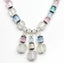 Vintage Art Deco Frosted Czech Glass Tassel Choker Necklace Pastel Beads c1930s Carousel 2