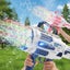 Large Rechargeable Rocket Bubble Gun + Flashlight (43cm) Pink/Blue Carousel 1