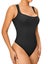 Womens Sexy Square Neck Shapewear Bodysuits Sleeveless Tapered Shoulder Str Carousel 2