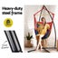 Gardeon Hammock Chair Outdoor Camping Hanging With Steel Stand Rainbow Carousel 4